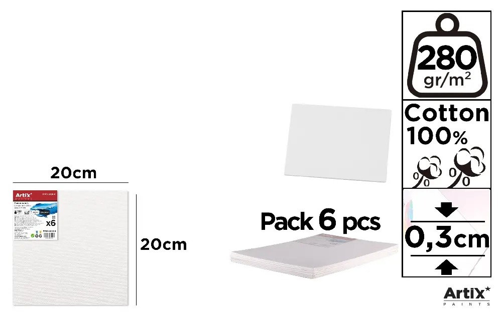 CARTON PANZAT IPB 20*20CM 280GR 6/SET PP95-2020-6