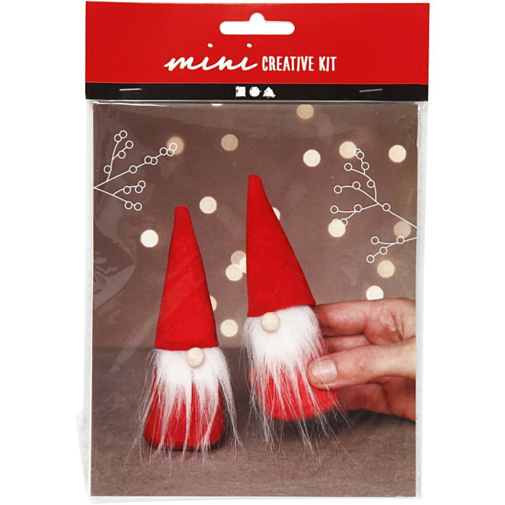 MINI KIT CREATIV CRACIUN GNOM SCANDINAV VELUR ROSU 977401