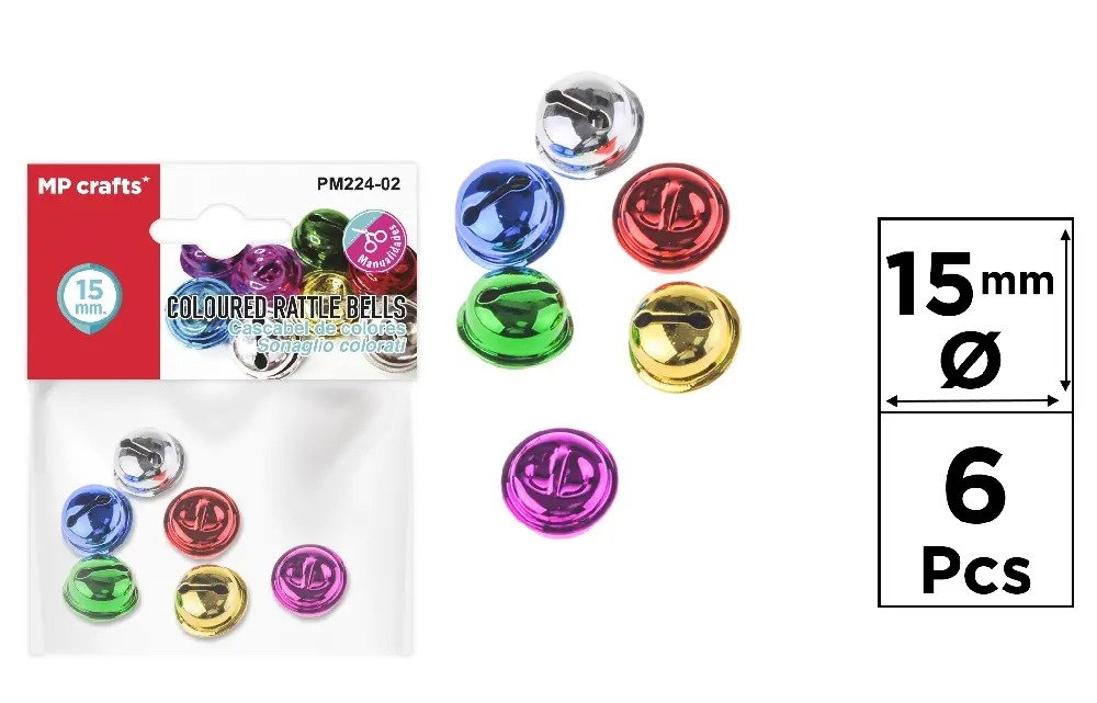 CLOPOTEL METAL DECOR IPB 15MM COLOR 6/SET PM224-02