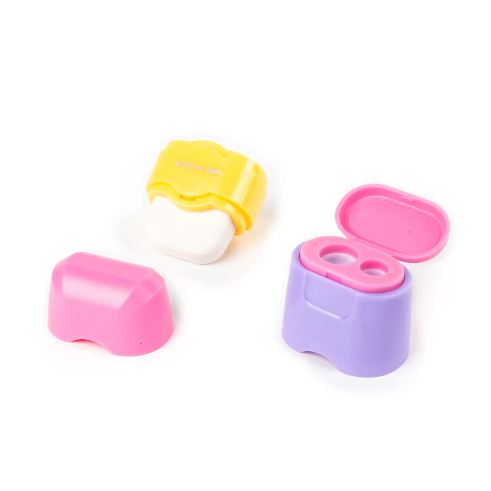 DE ASCUTITOARE DUBLA CU CONTAINER SI RADIERA MULTICOLOR KIDEA TPGKAD