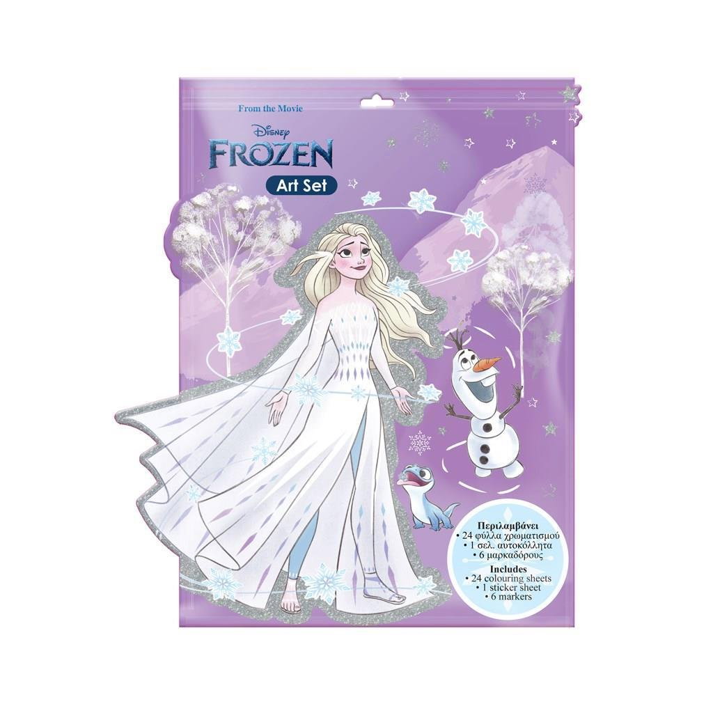 DIA CARTE COLORAT 24F CU STICKERE SI 6 MINI MARKERE FROZEN 564597