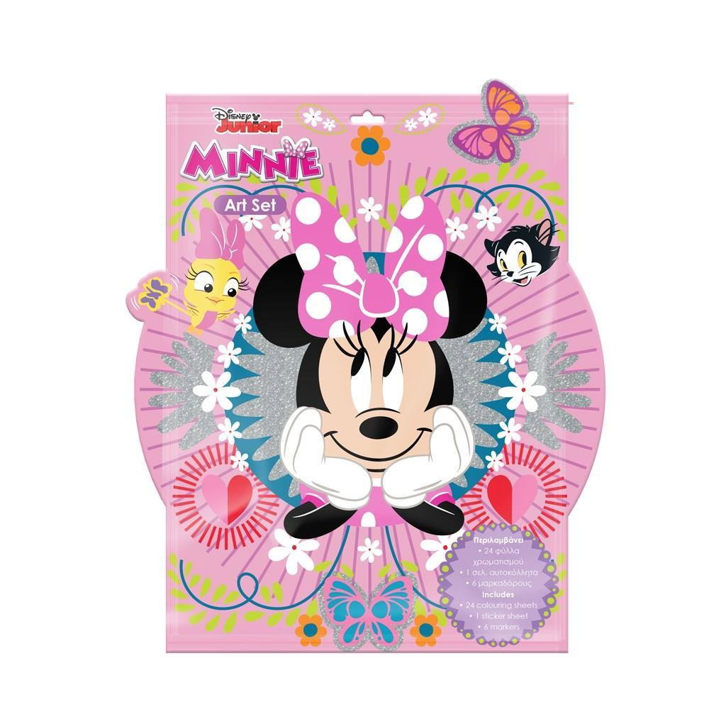 DIA CARTE COLORAT 24F CU STICKERE SI 6 MINI MARKERE MINNIE 564598