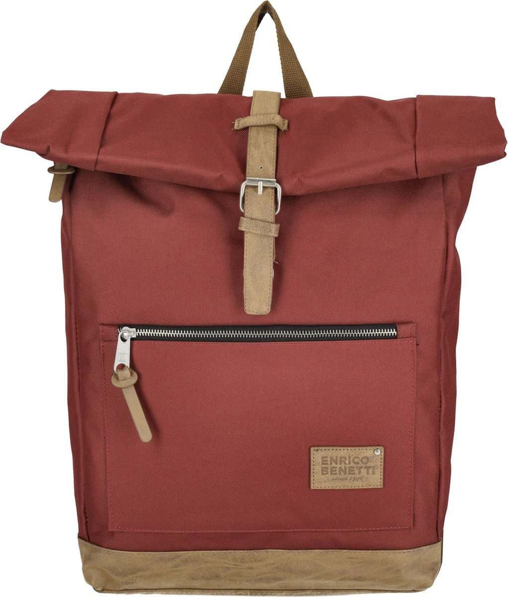 Enrico Benetti Santiago Laptop Backpack 15 inch Burgundy