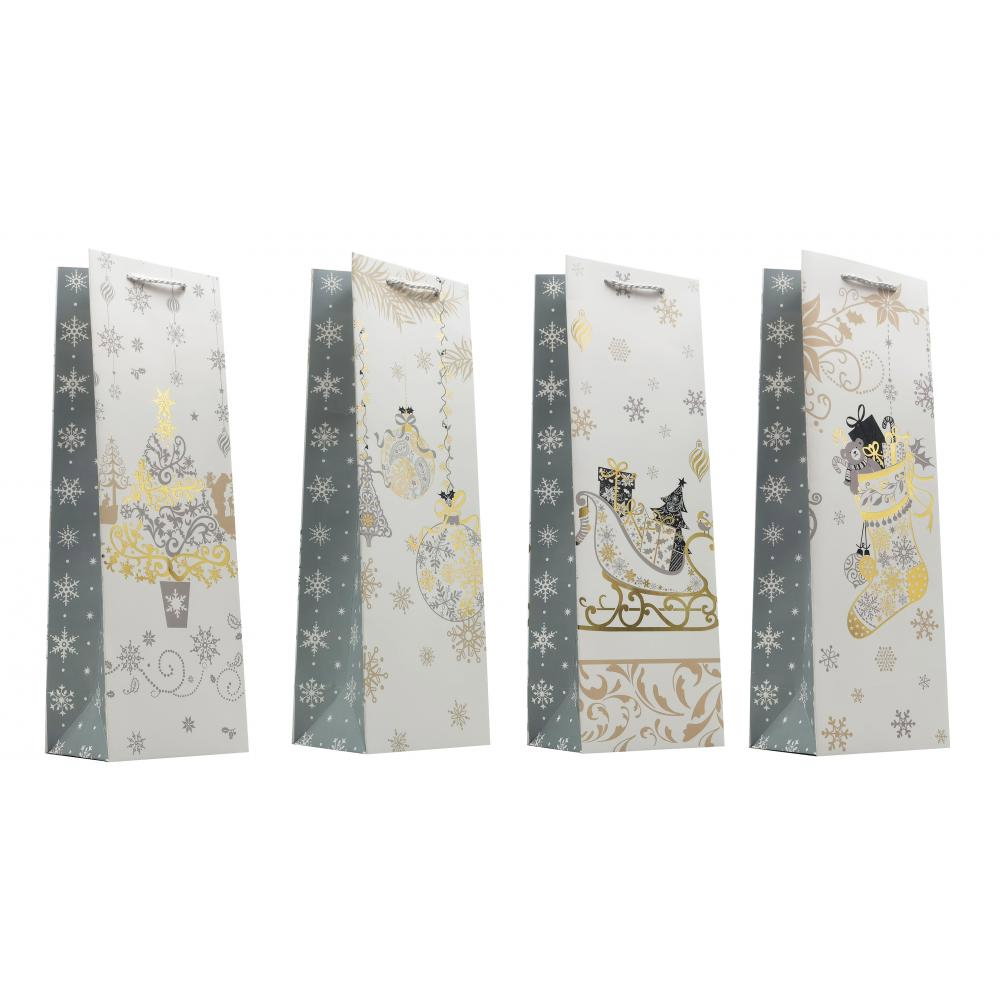 SACOSA CADOU STICLA 12*36*9CM DELUXE PLUS B XMAS 71655