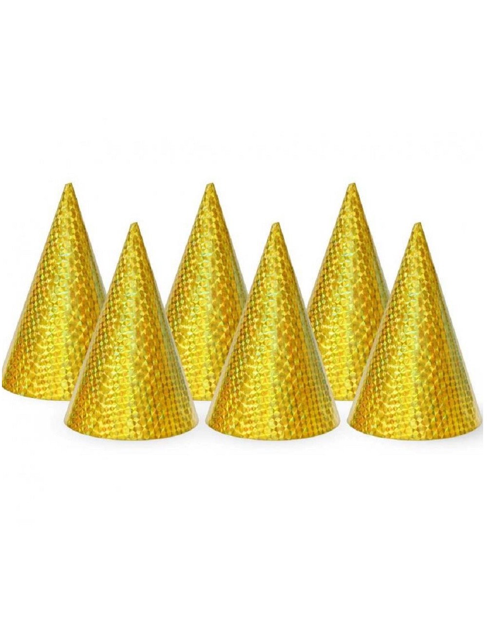 Godan Holo Caps Gold Party Hats 6 Pack