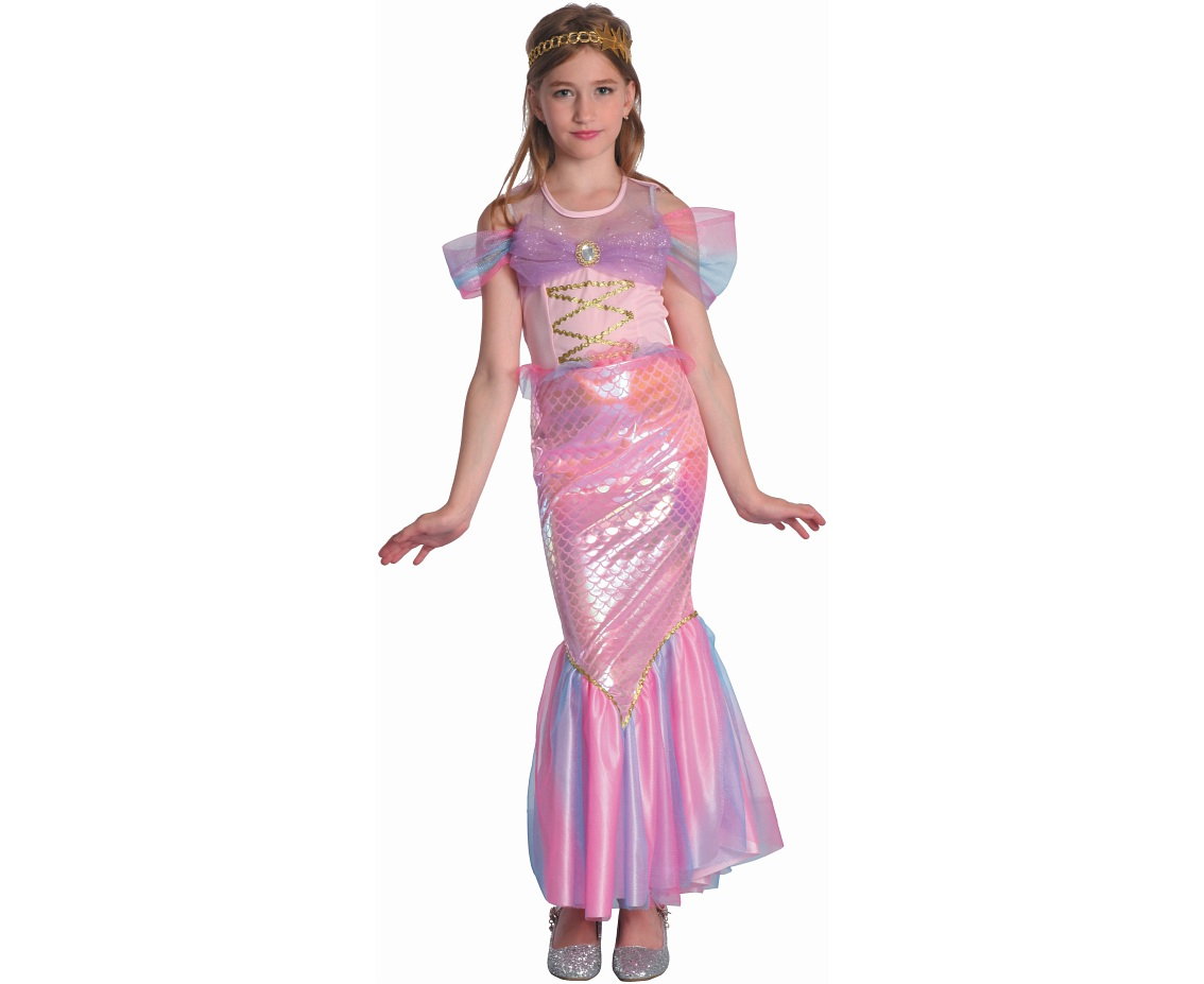GOD COSTUM PT COPII 130/140 CM SIRENA ROZ SL-RS13