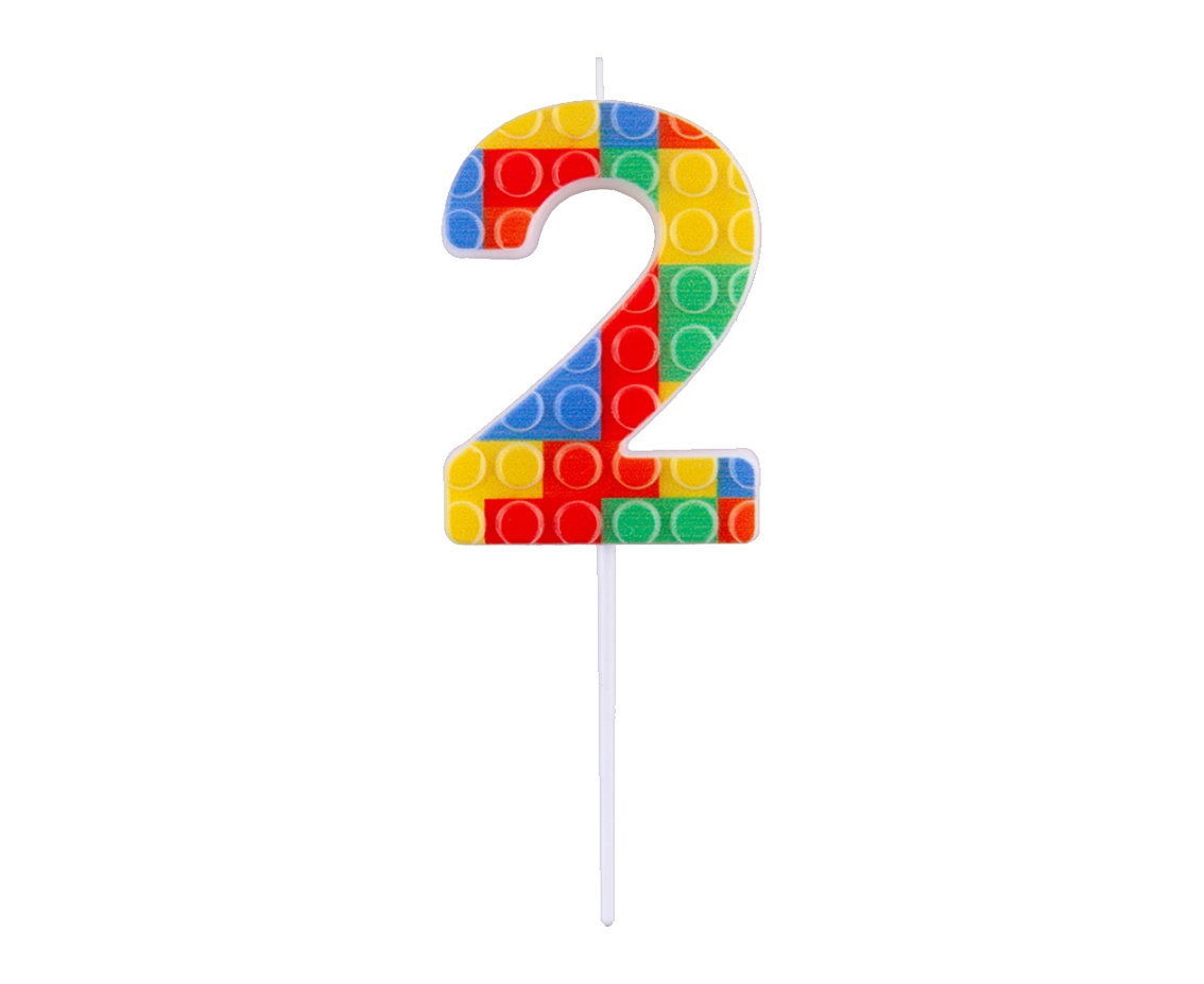 GOD LUMANARE TORT Number 2, blocks, multicolor BH-SPK2