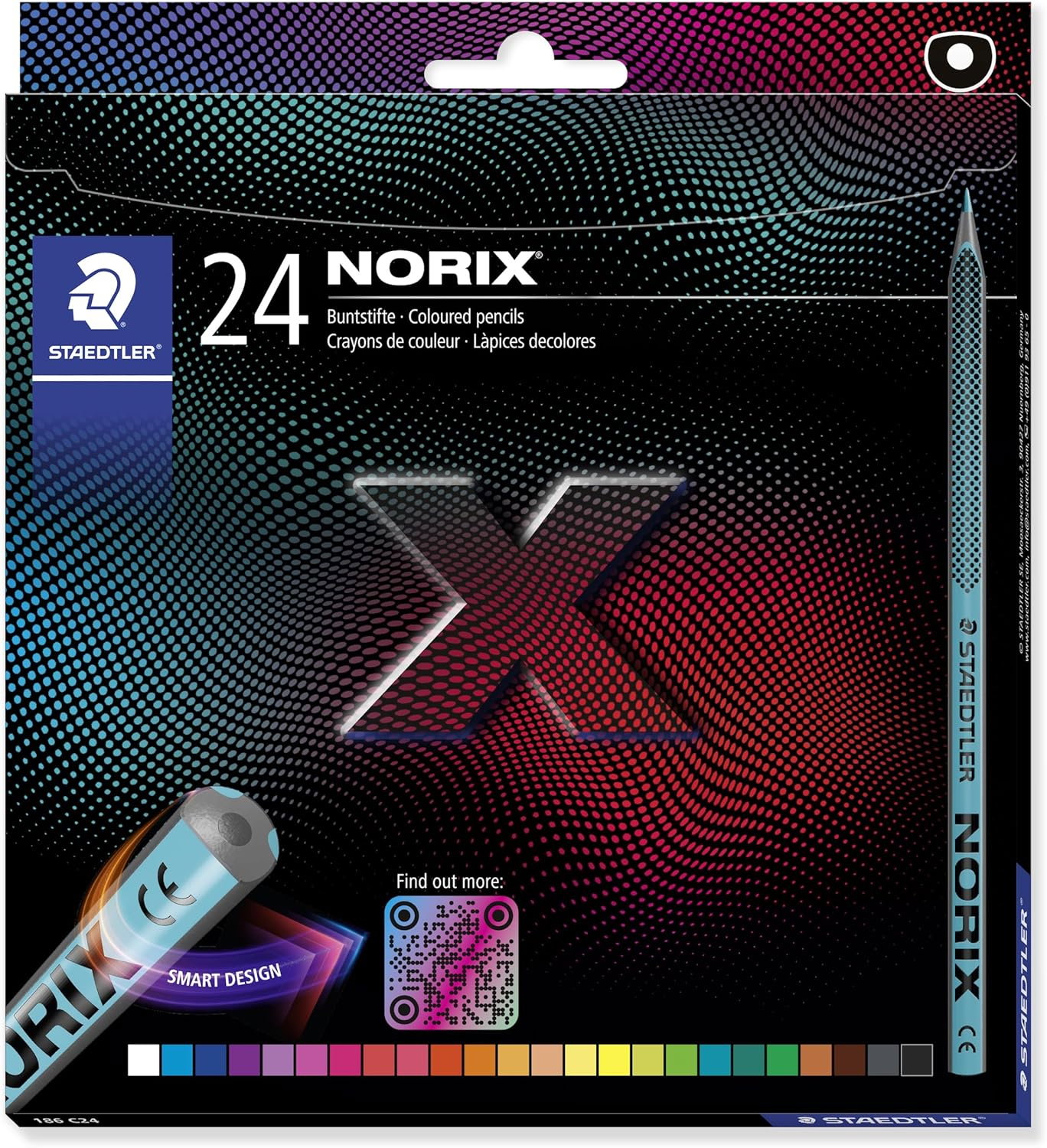GRI CREIOANE COLORATE 24/SET STAEDTLER NORIX CUTIE CARTON ST-186-C24