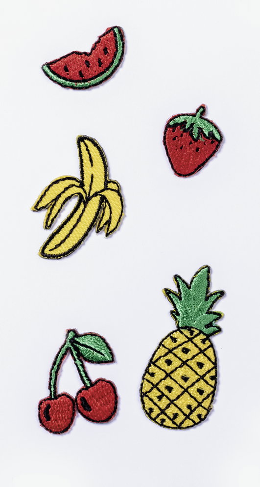 KP STICKERE TEXTILE 7.5*16.5CM FRUCTE 5 PCS 3782836