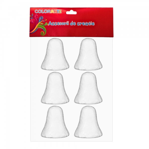 ACCESORII CREATIE POLISTIREN CLOPOTEI 5CM 6/SET A2397