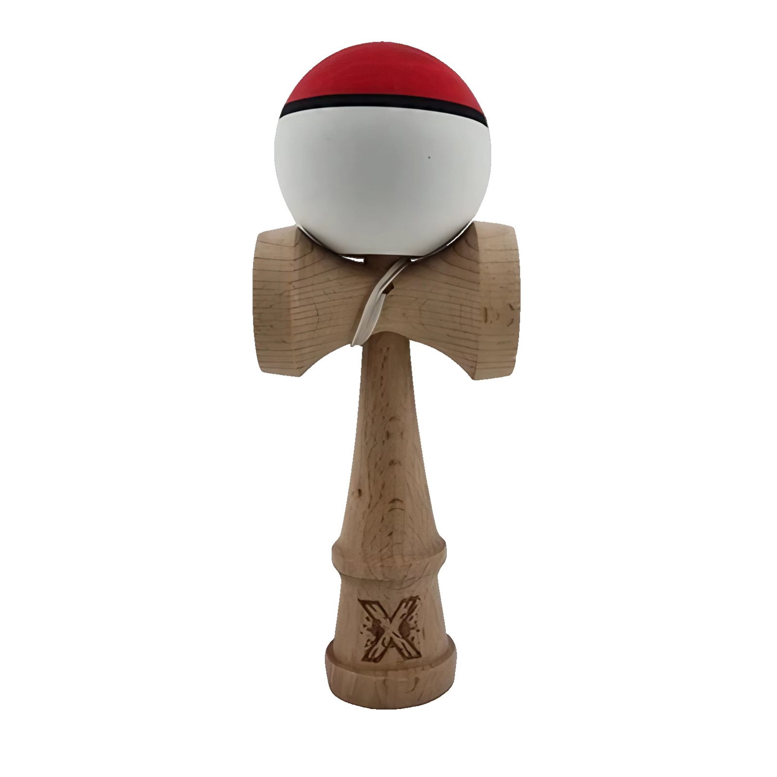 JOC LEMN KENDAMA 18CM RUBBER GRIP ROSU/ALBASTRU/NEGRU J1896/161954