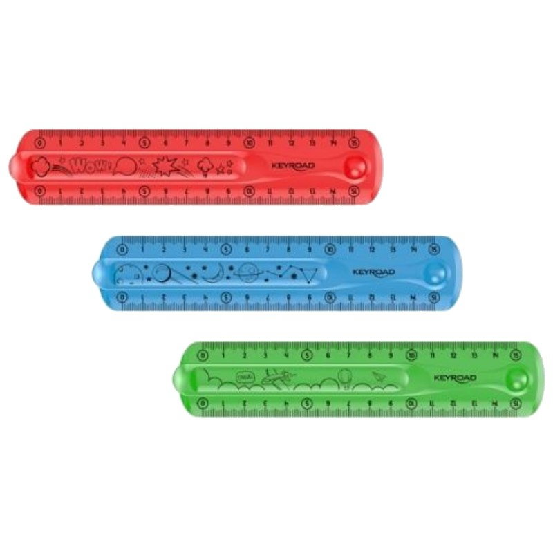 LEG RIGLA KEYROAD PLASTIC FLEXIBILA 15CM R1210/R766