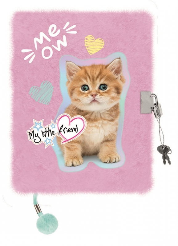 MA JURNAL CU LACAT A5 MY LITTLE FRIEND PASTEL KITTY PUF 96 FILE 663826