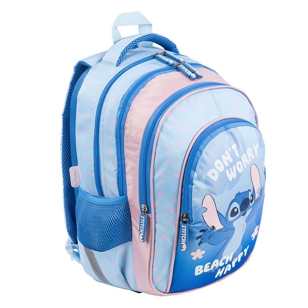 MA RUCSAC SCOLAR 4 COMPARTIMENTE BPL-58 STITCH DON'T WORRY BEACH HAPPY 679056