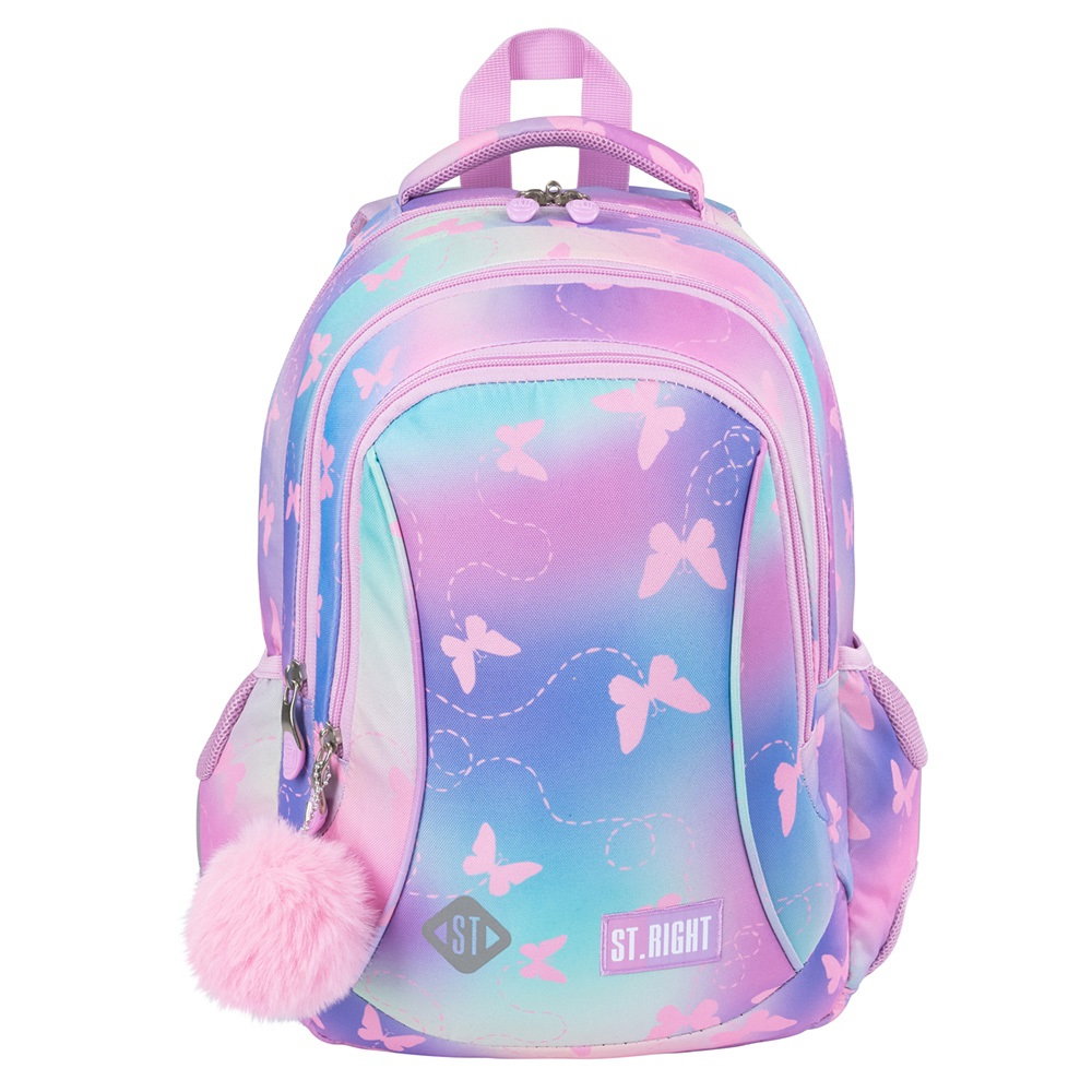MA RUCSAC SCOLAR ST.RIGHT 3 COMPARTIMENTE BP-26 BUTTERFLIES 680007