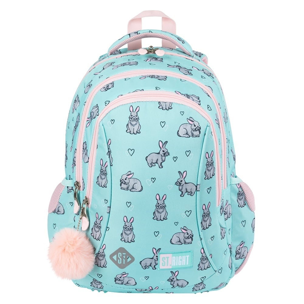 Majewski St.Right BP-26 Grey Rabbit School Backpack 3 Compartments