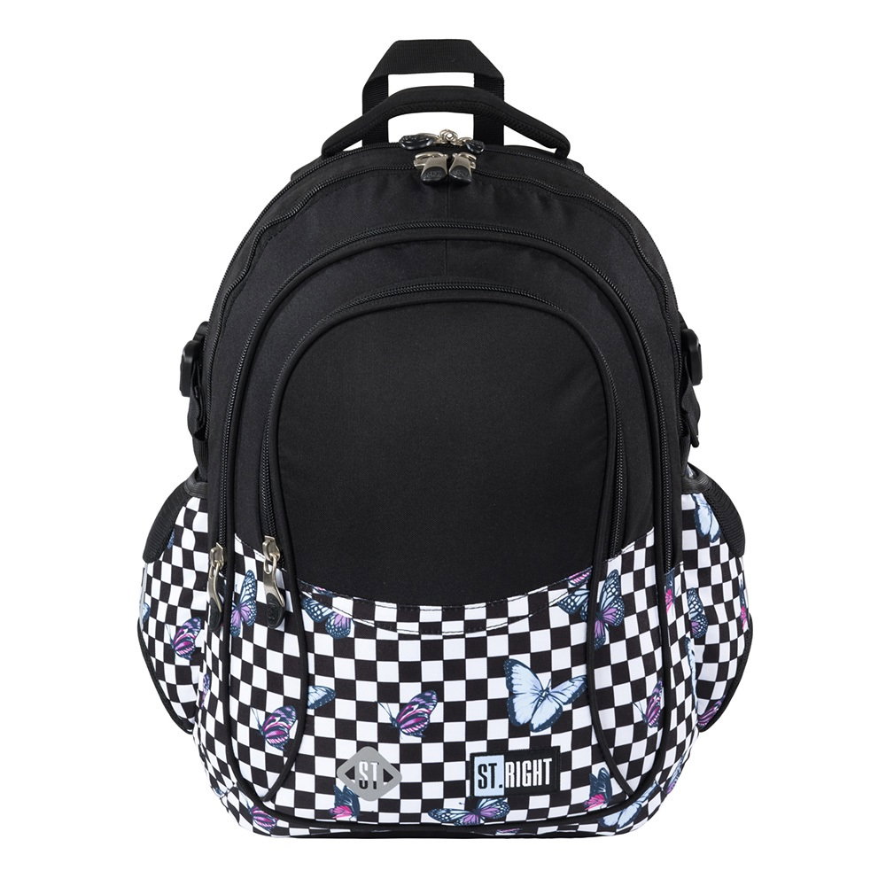 MA RUCSAC SCOLAR ST.RIGHT 4 COMPARTIMENTE BP-01 CHESSBOARD BUTTERFLIES 680434