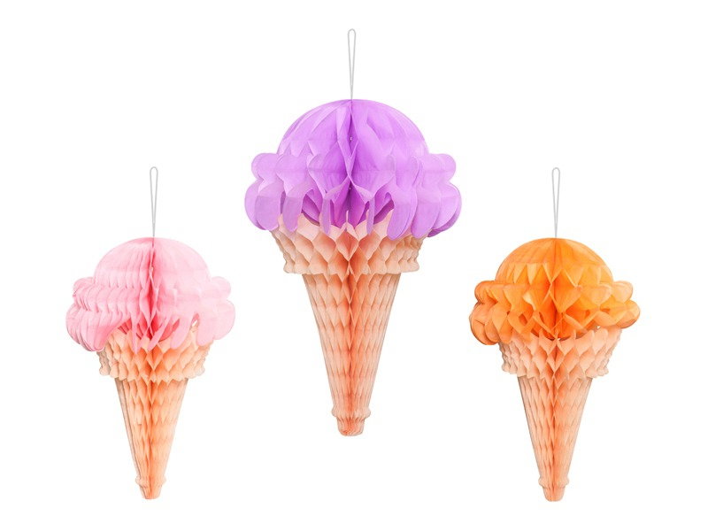 PD DECORATIUNI DIN HARTIE PENTRU TORT Tissue paper, 20-30cm, Ice Cream DB8