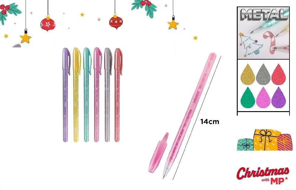 PIX CU GEL IPB PENTRU FELICITARI 6/SET CULORI METALICE CH24032