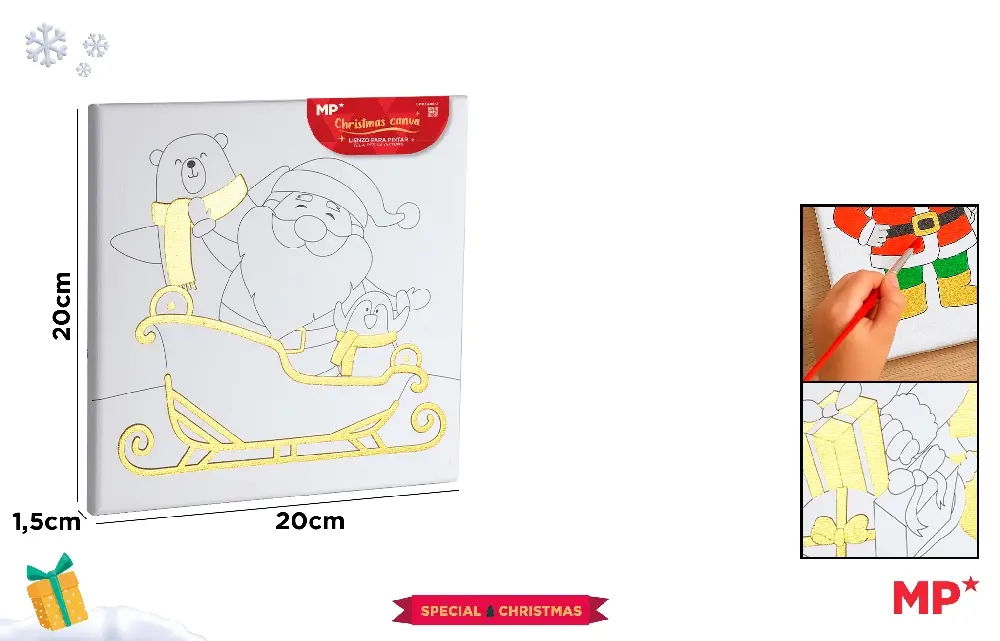 RAMA CU PANZA PREDESENATA IPB 20*20CM MOTIV CRACIUN CH57048-3