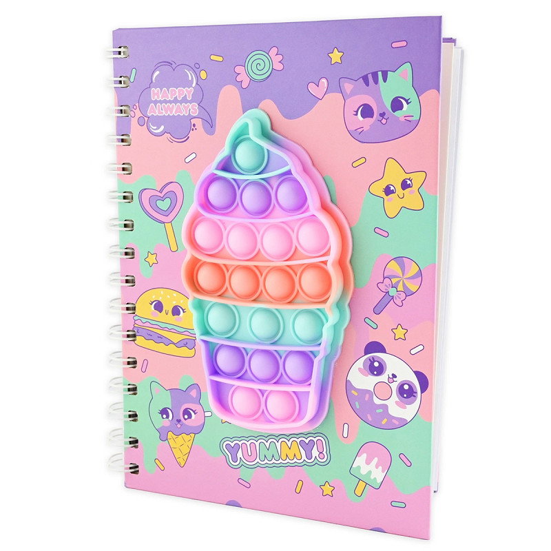 Caiet A5 spiralat Pop It Ice Cream