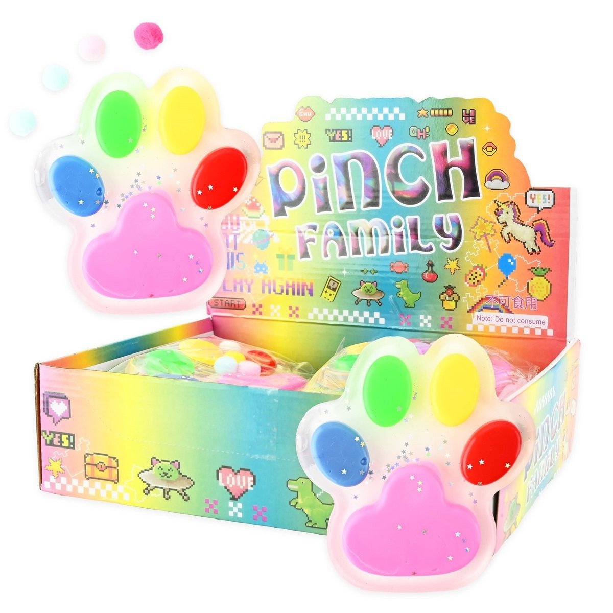 ROB FIGURINA SQUISHY 13.5CM 180G LABUTA DE PISICA GLITTER 54955