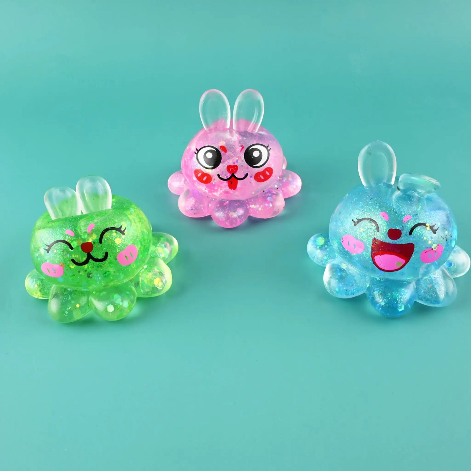 FIGURINA SQUISHY SUGAR 7.5CM CARACATITA IEPURAS GLITTER 41070