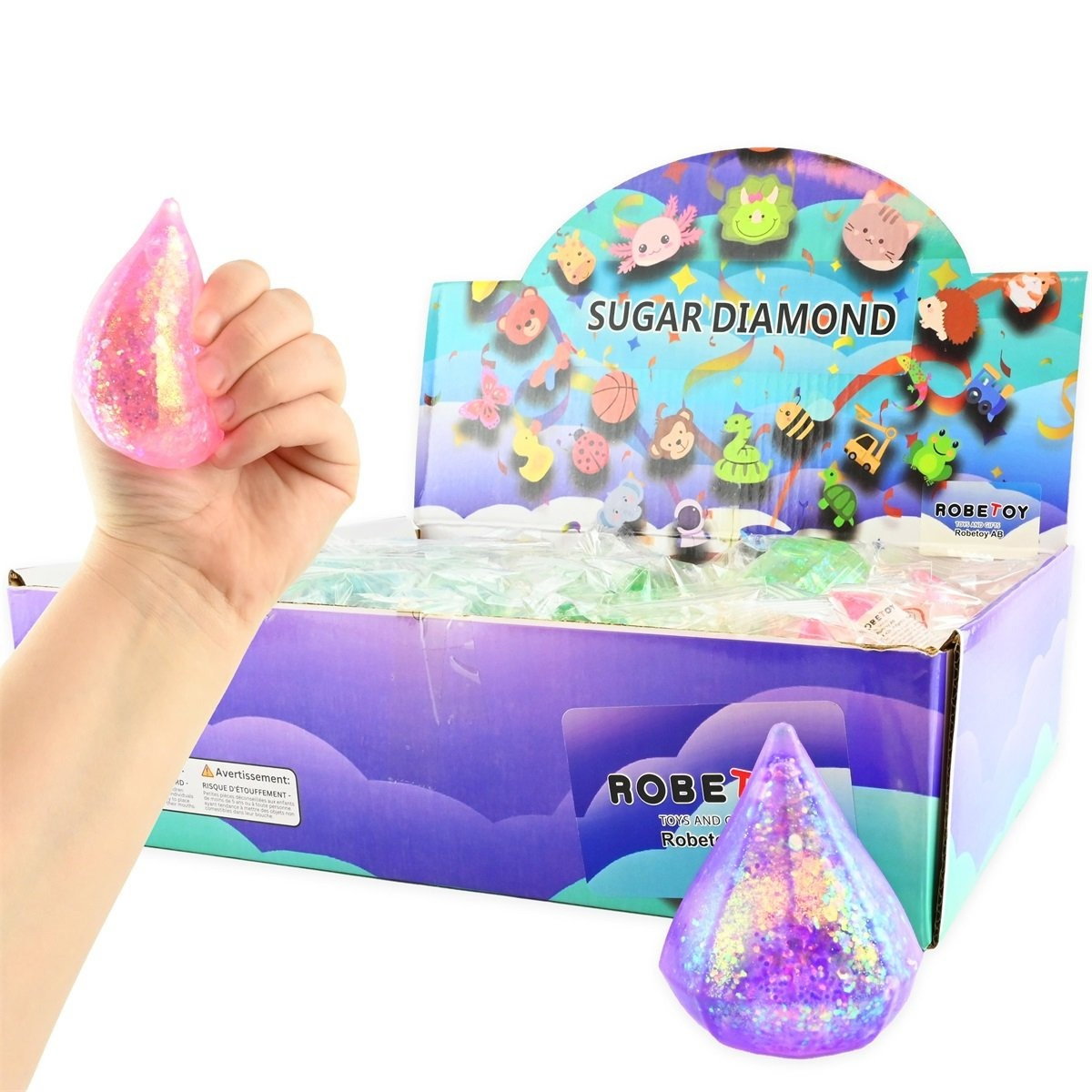 ROB FIGURINA SQUISHY SUGAR 7CM DIAMANT GLITTER 54200