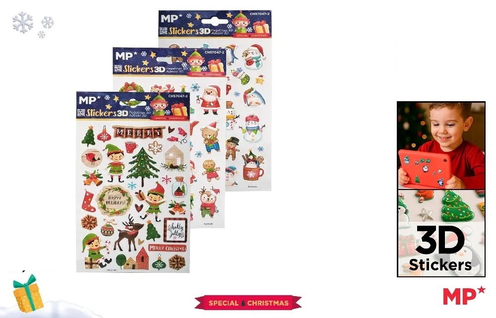 STICKER 3D IPB HAPPY HOLIDAYS CH57047-2