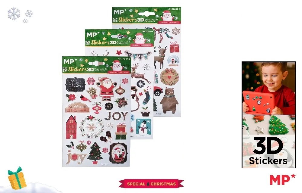 STICKER 3D IPB MERRY CHRISTMAS CH57047-3