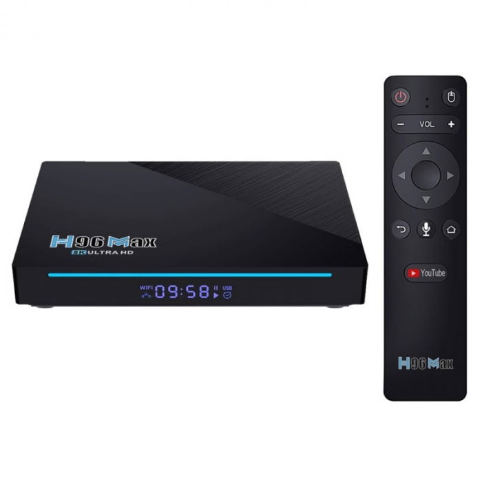 TV Box iSEN H96 MAX Pro Smart Media Player, 8K, 8GB RAM, 128GB ROM, RK3566 QuadCore, Android 11, Telecomanda cu giroscop si comanda vocala [2]