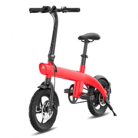 Biciclete electrice - Bicicleta electrica iSEN H2 Bionic Rosu, 250W, Rulare full electric sau asistata, 25km/h, IPX4, Baterie detasabila 7.8Ah
