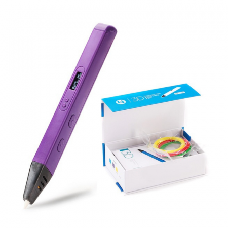 Gadgets - Creion 3D iSEN D14 3D Pen Mov, Display OLED, PLA/ABS, 3 filamente