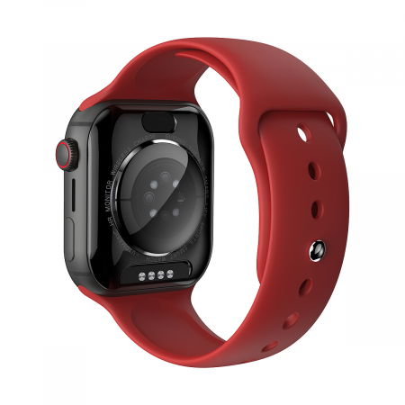 Smartwatch iSEN Watch DM60, negru cu bratara rosie silicon, 4G, 2.02" HD, 4GB RAM + 64GB ROM, android 8.1, Bt v4.2, nanoSIM, IP67, 800 mAh [3]