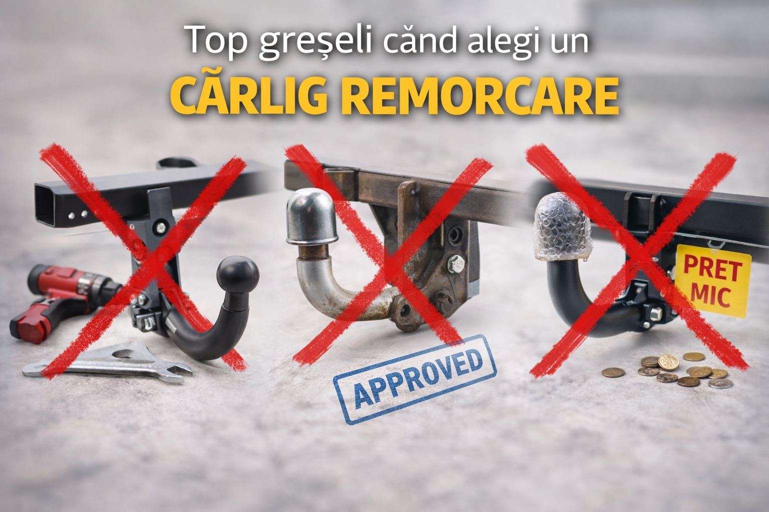 Greșeli frecvente când alegi un cârlig remorcare