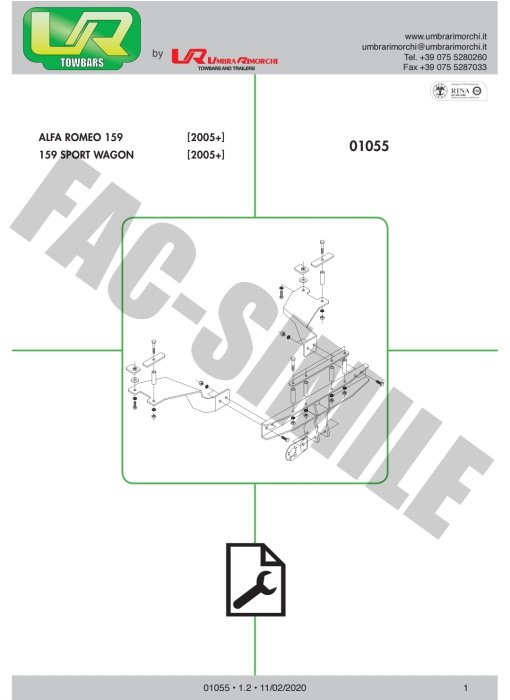 Cârlig de remorcare Umbra Rimorchi Alfa Romeo 159 Sedan (2005 - 2011) 01055/F - karmaster.ro [2]