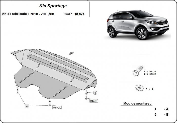 Scut motor metalic Kia Sportage dupa 2011 [1]
