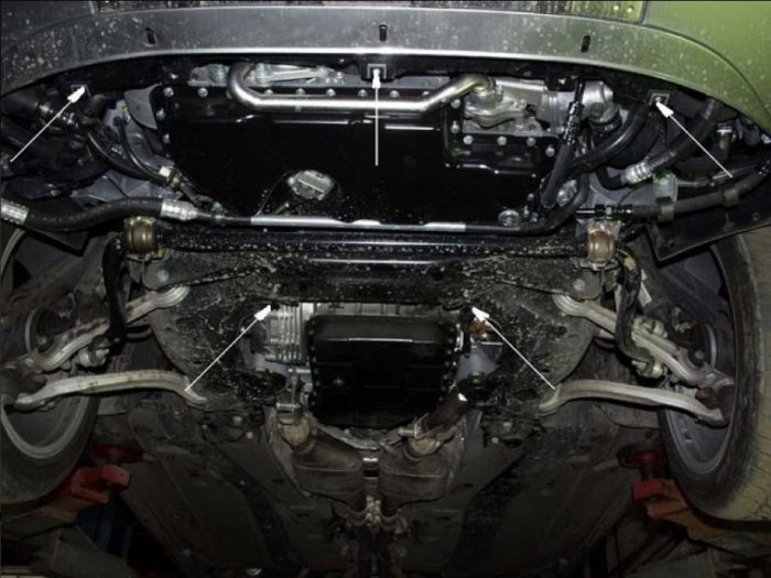 Scut metalic motor radiator și bară față oțel Audi A4 B5 V6 [4]