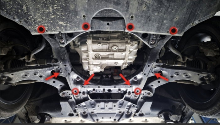 Scut metalic motor si radiator Subaru E-Outback [4]