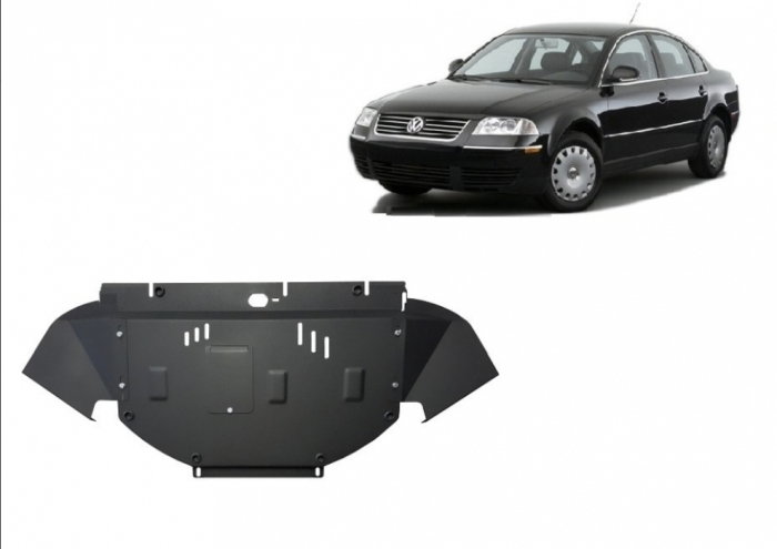 Scut Motor Metalic VW Passat V6 2.5 TDI 1997-2005 Protecție Profesională Radiator Bară Oțel 2mm Karmaster [2]