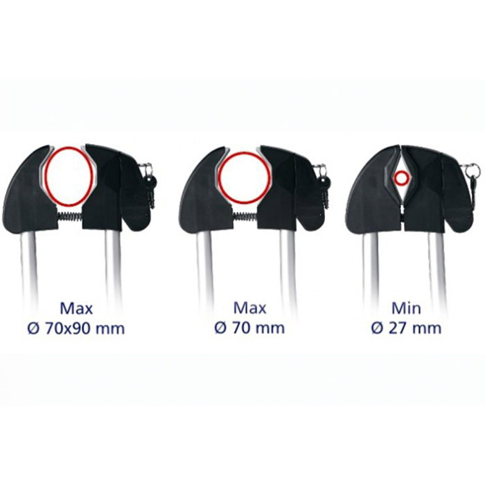 Suport biciclete Peruzzo Roma Tandem 604 Aluminiu cu prindere pe bare transversale - pentru o bicicleta [5]
