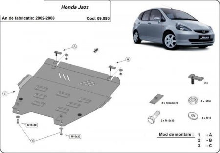 Scut motor Honda - Scut motor metalic Honda Jazz 2002 - 2008