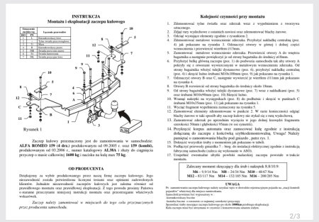 Cârlig de remorcare detașabil orizontal Alfa Romeo 159 (2006 - prezent) Auto-Hak AL 38A - karmaster.ro [5]