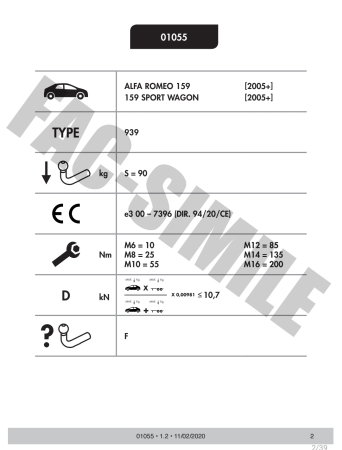 Cârlig de remorcare Umbra Rimorchi Alfa Romeo 159 Sedan (2005 - 2011) 01055/F - karmaster.ro [2]
