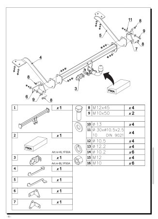 Cârlig de remorcare Auto-Hak Demontabil Automat Orizontal cu Manetă pentru Fiat Doblo L2 (+E-DOBLO) (2022 - Prezent) [2]