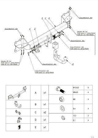 Cârlig de remorcare vertical automat Hakpol W/A51 pentru Porsche Cayenne (2017+) [7]