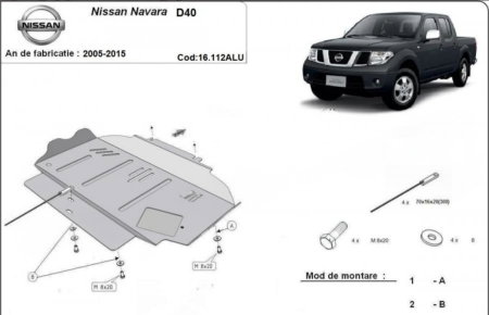 Scut motor Nissan Navara - Scut-Motor-Aluminiu-Nissan-Navara-D40-2005-2015-Karmaster-16112-ALU