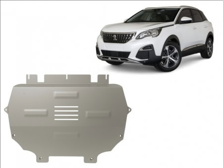 Scut Aluminiu 3mm Motor, Cutie, Radiator și Bară Peugeot 3008 (2017+) [1]