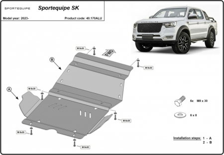 Scut motor Sportequipe - Scut aluminiu motor si radiator Sportequipe SK