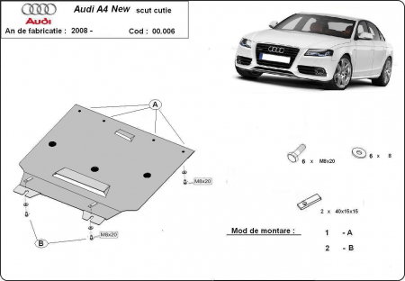 Scuturi metalice - Scut metalic cutie de viteze Audi A4 B8 2008 - 2014